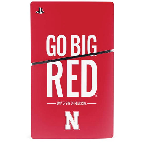 University of Nebraska Go Big Red PS5 Slim Digital Edition Bundle Skin