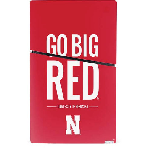 University of Nebraska Go Big Red PS5 Slim Digital Edition Bundle Skin