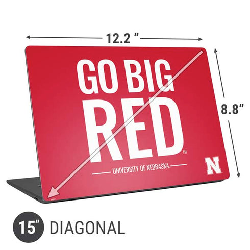 University of Nebraska Go Big Red Universal Laptop 15in (12.2 x 8.8in) Skin
