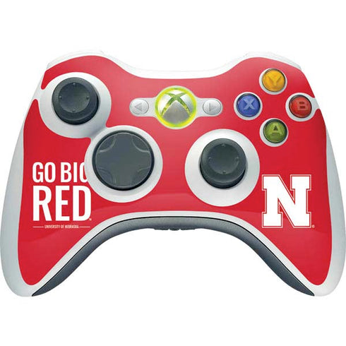 University of Nebraska Go Big Red Xbox 360 Wireless Controller Skin