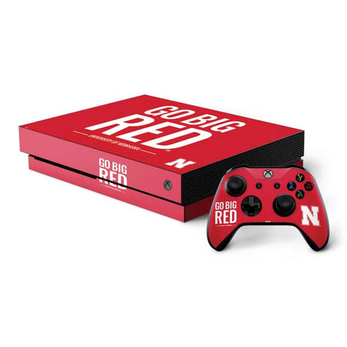 University of Nebraska Go Big Red Xbox One X Bundle Skin