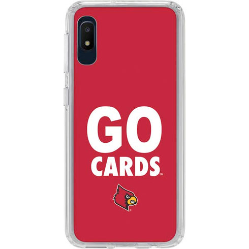 University of Louisville Go Cards Galaxy A10e Clear Case