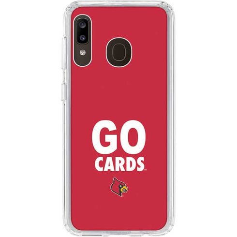University of Louisville Go Cards Galaxy A20 Clear Case