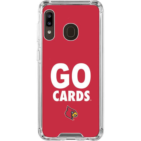 University of Louisville Go Cards Galaxy A30 Clear Case