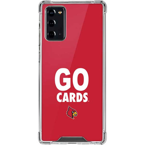 University of Louisville Go Cards Galaxy Note20 5G Clear Case
