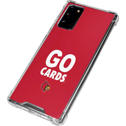University of Louisville Go Cards Galaxy Note20 5G Clear Case
