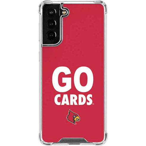 University of Louisville Go Cards Galaxy S21 FE Clear Case
