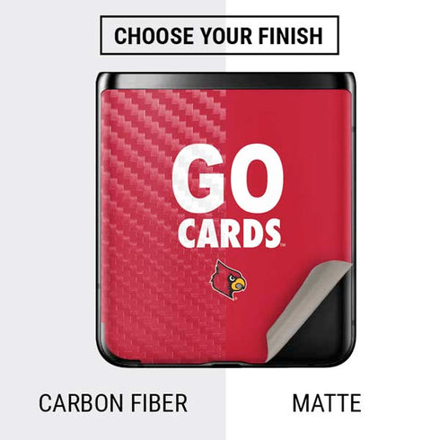 University of Louisville Go Cards Galaxy Z Flip Skin