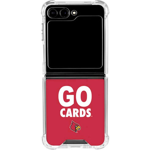 University of Louisville Go Cards Galaxy Z Flip5 5G Clear Case