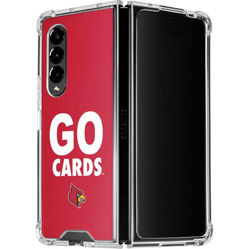 University of Louisville Go Cards Galaxy Z Fold4 5G Clear Case