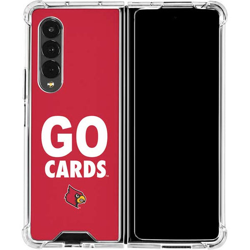 University of Louisville Go Cards Galaxy Z Fold4 5G Clear Case