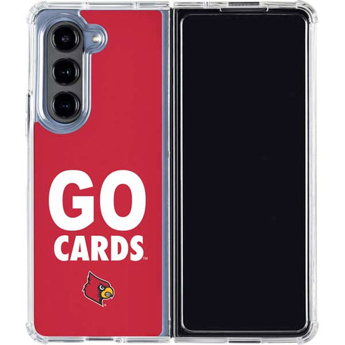 University of Louisville Go Cards Galaxy Z Fold5 5G Clear Case