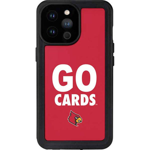 University of Louisville Go Cards iPhone 14 Pro Max Waterproof Case