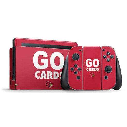 University of Louisville Go Cards Nintendo Switch Bundle Skin