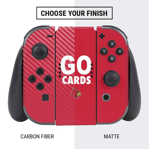 University of Louisville Go Cards Nintendo Switch Bundle Skin