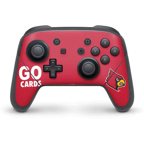 University of Louisville Go Cards Nintendo Switch Pro Controller Skin