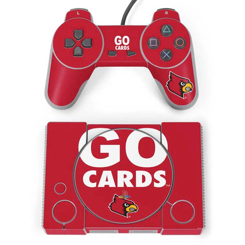 University of Louisville Go Cards PlayStation Classic Bundle Skin