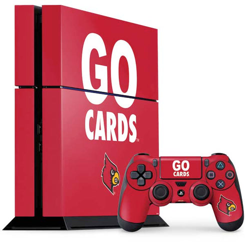 University of Louisville Go Cards PS4 Console and Controller Bundle Skin