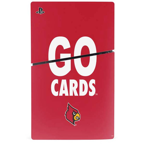 University of Louisville Go Cards PS5 Slim Disk Console Skin