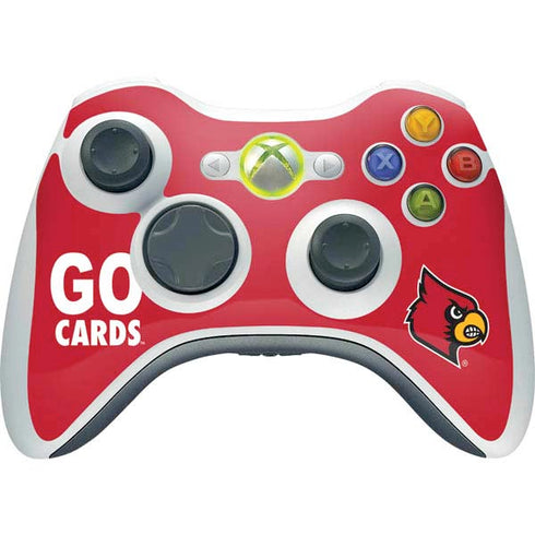 University of Louisville Go Cards Xbox 360 Wireless Controller Skin