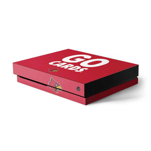 University of Louisville Go Cards Xbox One X Console Skin