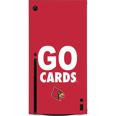 University of Louisville Go Cards Xbox Series X Console Skin