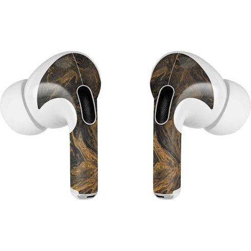 Gold and Black Marble AirPods Pro 2nd Gen Skin