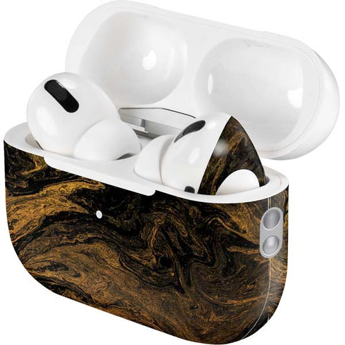Gold and Black Marble AirPods Pro 2nd Gen Skin