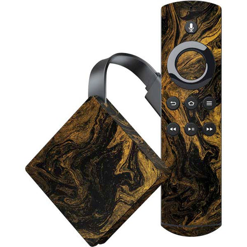 Gold and Black Marble Amazon Fire TV Skin