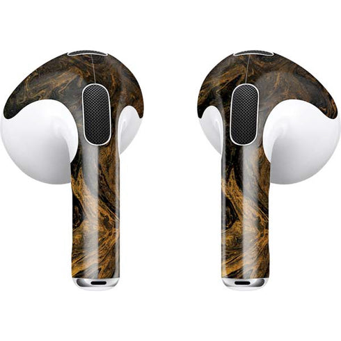 Gold and Black Marble Apple AirPods (3rd Gen 2021) Skin