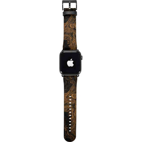 Gold and Black Marble Apple Watch Band 42-44mm