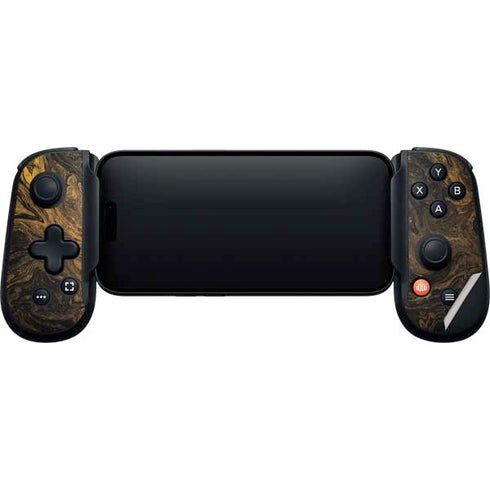 Gold and Black Marble Backbone One for iPhone Game Controller Skin