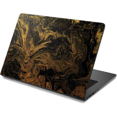 Gold and Black Marble Dell Chromebook Skin