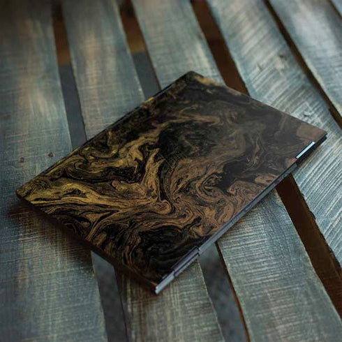 Gold and Black Marble HP Envy Skin