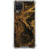 Gold and Black Marble Galaxy A12 Clear Case