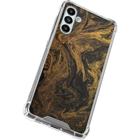 Gold and Black Marble Galaxy A13 5G Clear Case
