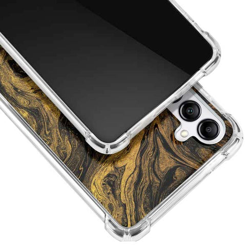 Gold and Black Marble Galaxy A14 5G Clear Case