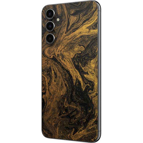 Gold and Black Marble Galaxy A14 5G Skin
