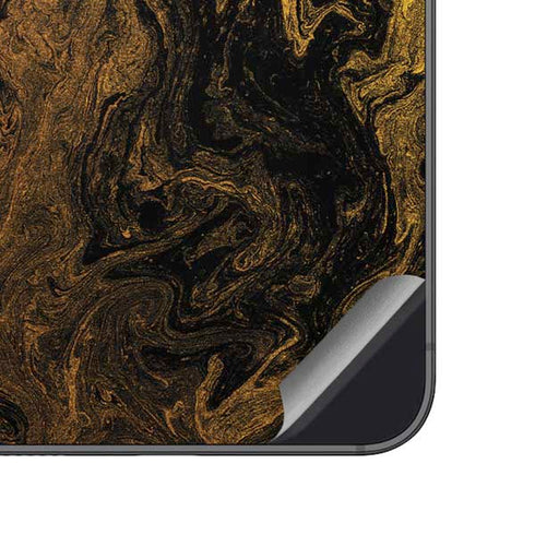 Gold and Black Marble Galaxy A14 5G Skin