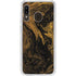 Gold and Black Marble Galaxy A20 Clear Case