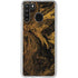 Gold and Black Marble Galaxy A21 Clear Case