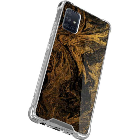 Gold and Black Marble Galaxy A51 5G Clear Case