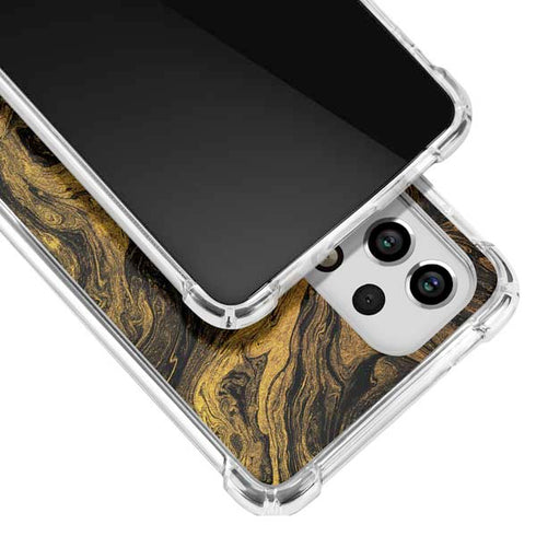 Gold and Black Marble Galaxy A53 5G Clear Case