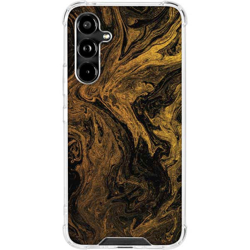 Gold and Black Marble Galaxy A54 5G Clear Case