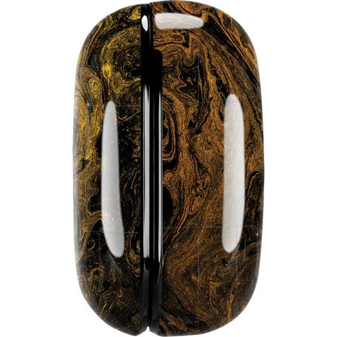 Gold and Black Marble Galaxy Buds Pro Skin