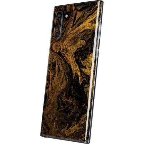 Gold and Black Marble Galaxy Note 10 Skin