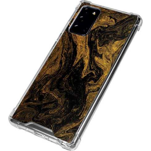 Gold and Black Marble Galaxy Note20 5G Clear Case
