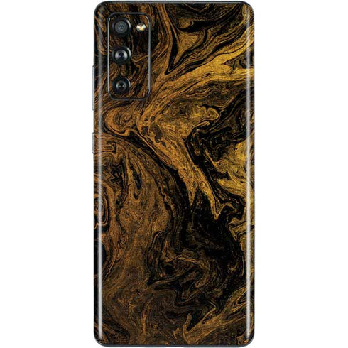 Gold and Black Marble Galaxy S20 Fan Edition Skin