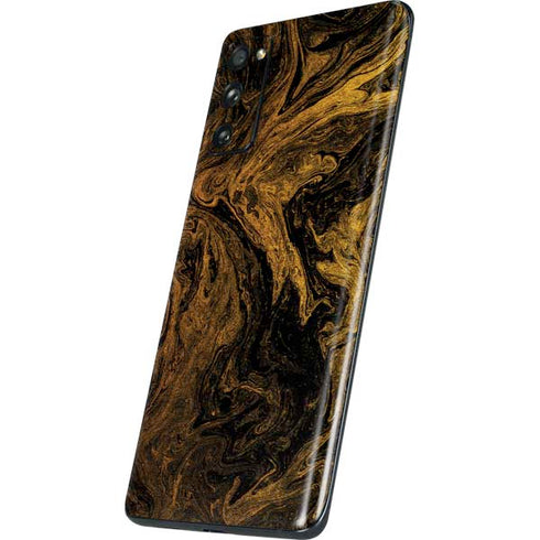 Gold and Black Marble Galaxy S20 Fan Edition Skin