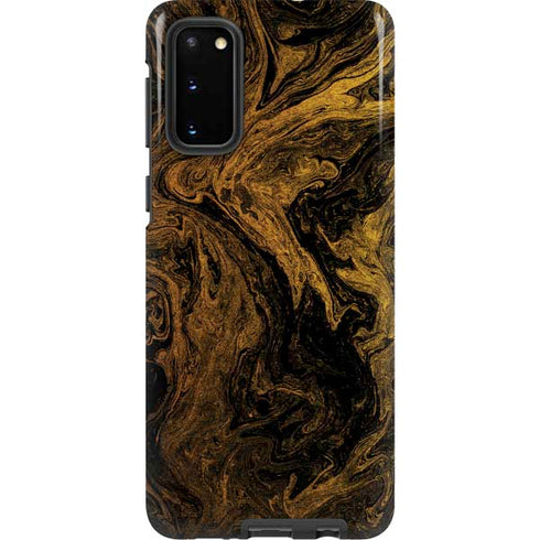 Gold and Black Marble Galaxy S20 Pro Case